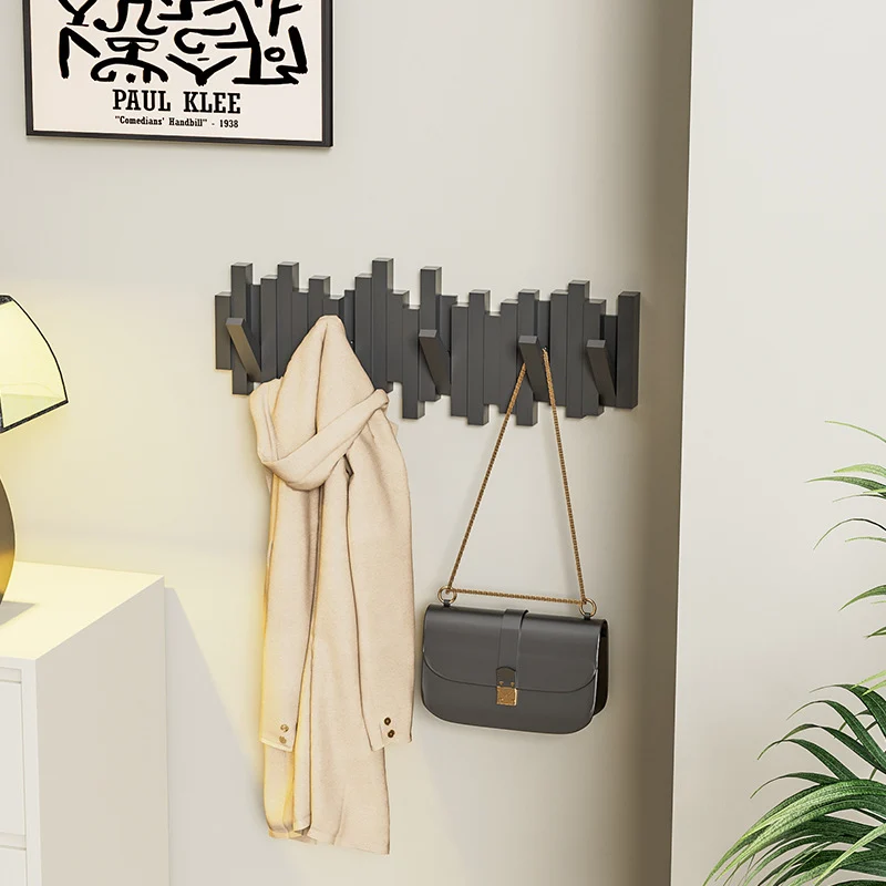 Wandgarderobe mit Klaviertasten-Design, klappbar
