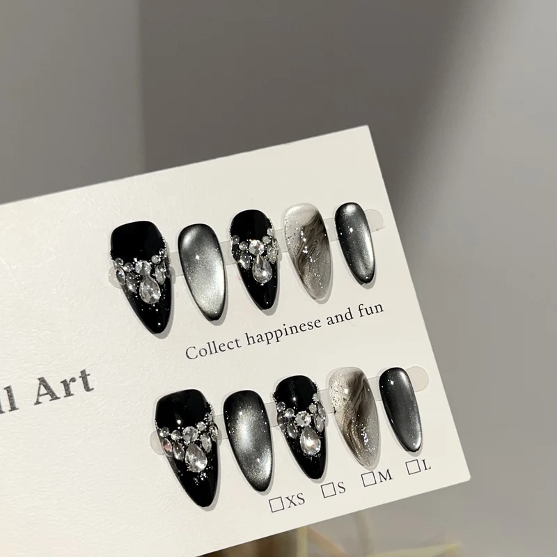 Künstlerisches Glamour Press-On Nagelset