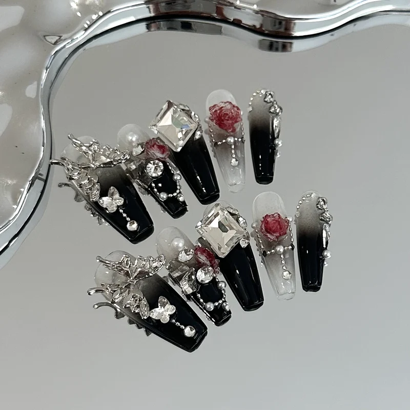Künstlerisches Glam Nagelset