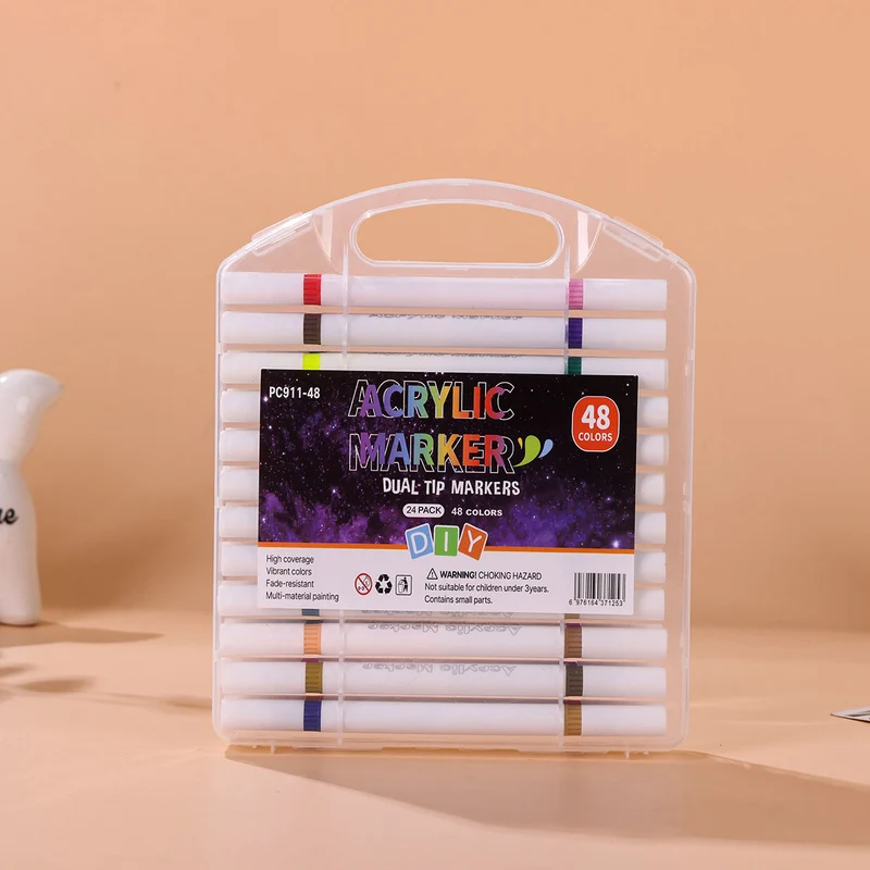 Acrylmarker-Set, 12–48 Farben, PVC-Stift