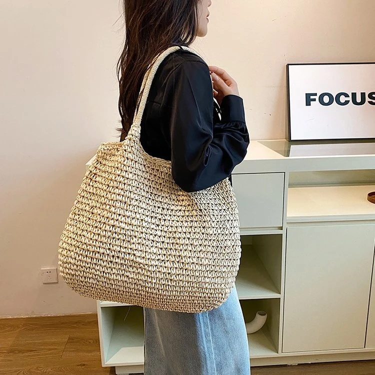 Geflochtene Natur-Handtasche Skanto