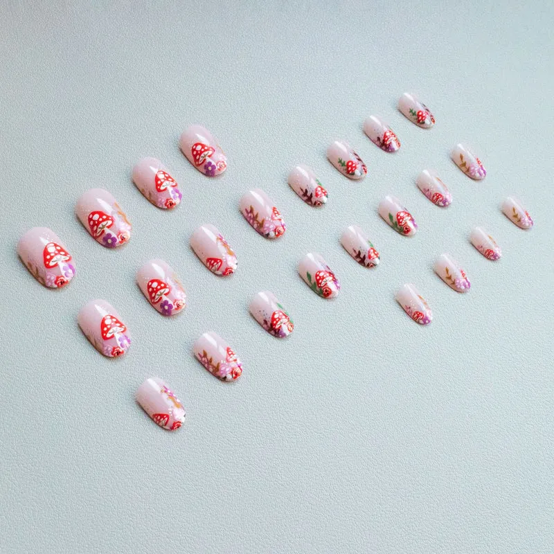 Verspielt Pilz Nagelkunst Set