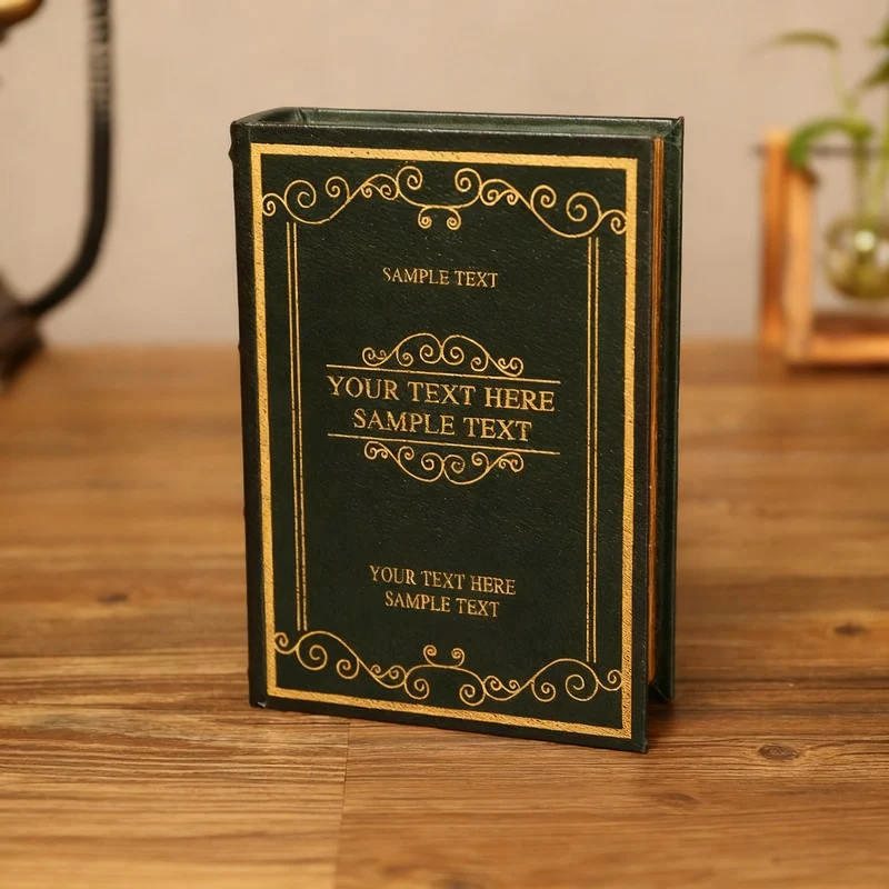 Dekoratives Buch-Tablett aus Holz, klassisches Design