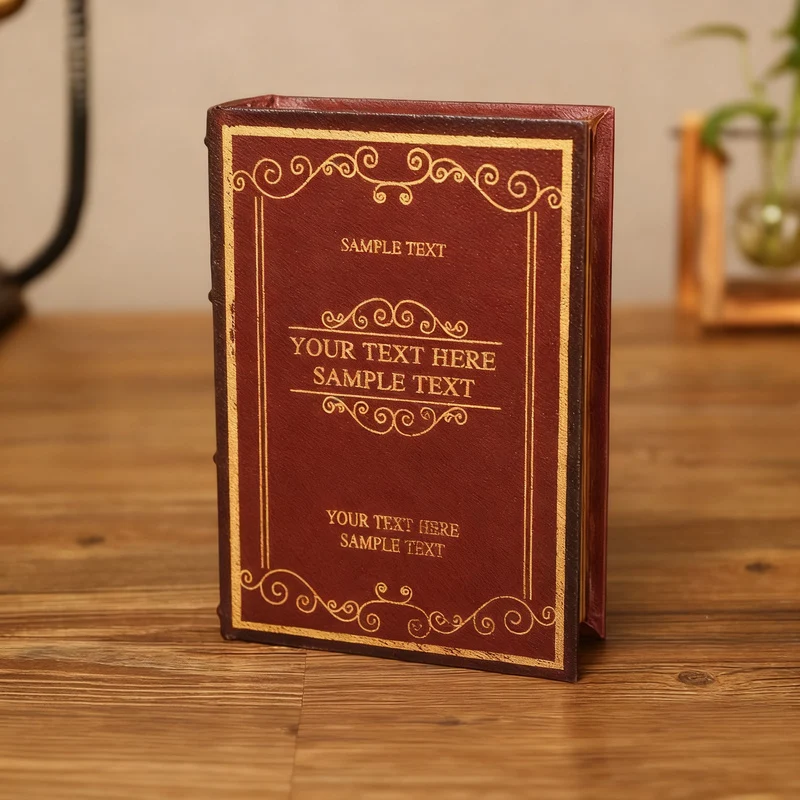 Dekoratives Buch-Tablett aus Holz, klassisches Design