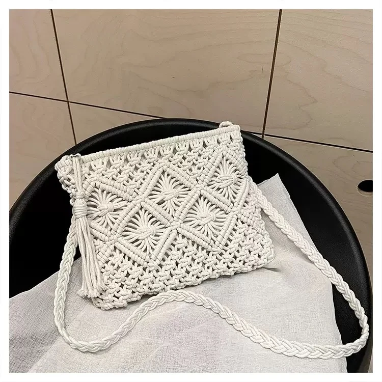 Handgefertigte Makramee-Umhängetasche Skanto