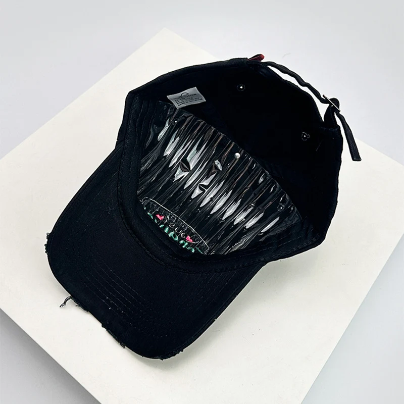 Damen Baseballkappe aus Baumwolle im Used-Look mit inspirierender Stickerei, Skanto