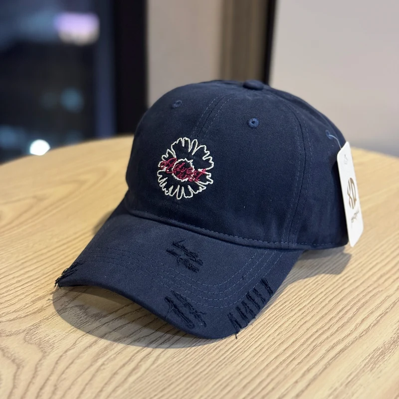 Unisex Bestickte Baseballkappe mit Blumenmuster Skanto