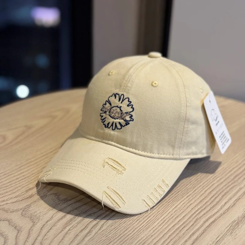 Unisex Bestickte Baseballkappe mit Blumenmuster Skanto