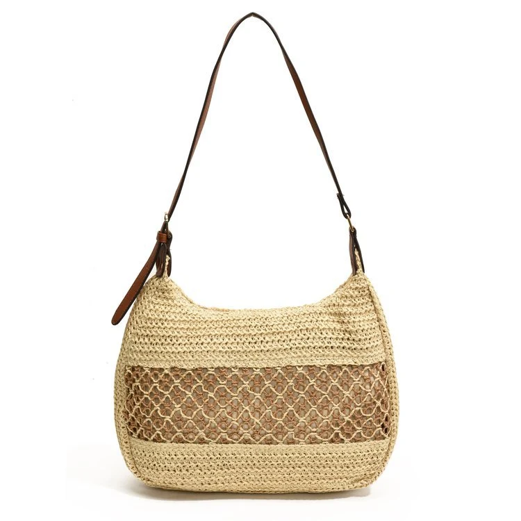 Handgeknüpfte Crossover-Tasche mit Lederakzenten Skanto