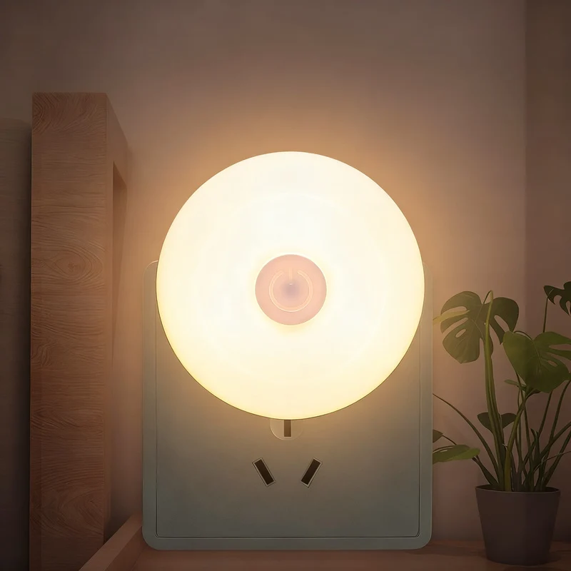 LED-Nachtleuchte mit Knopfschalter