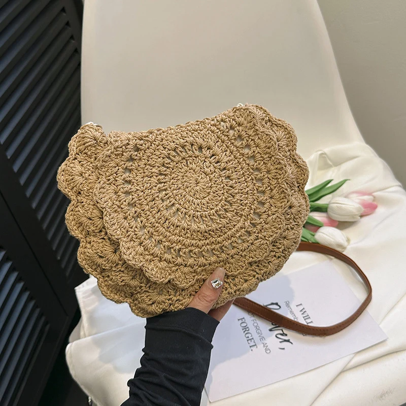 Handgefertigte Umhängetasche mit Blumenmuster Skanto