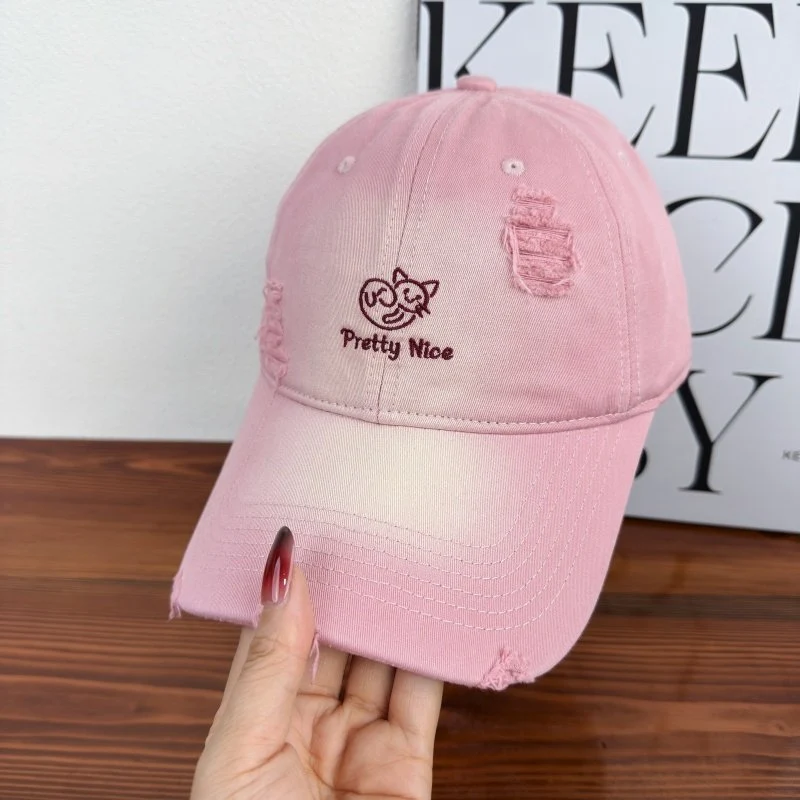 Damen Baseballkappe im Used-Look, lässig bestickt, Skanto