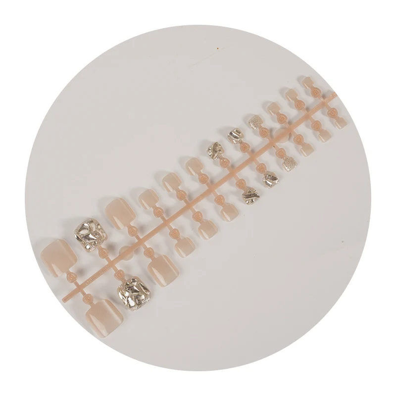 Elegante Strass Druck-Nägel Kunst Set