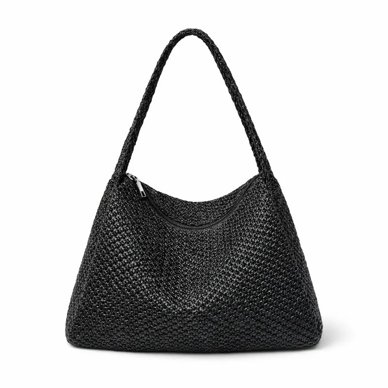 Geräumige handgefertigte Strick-Schultertasche