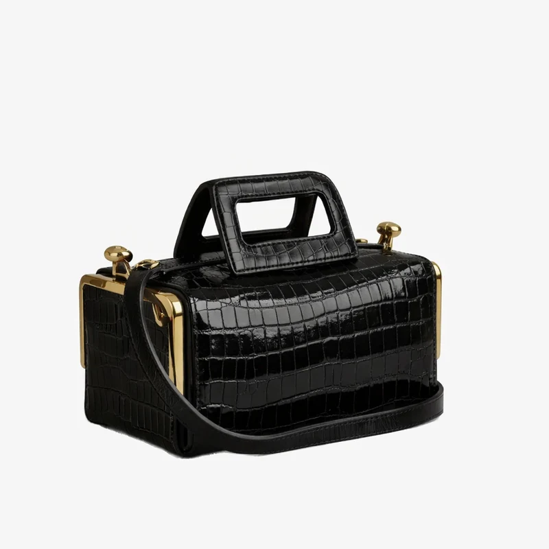 Elegante Krokodil Muster Handtasche