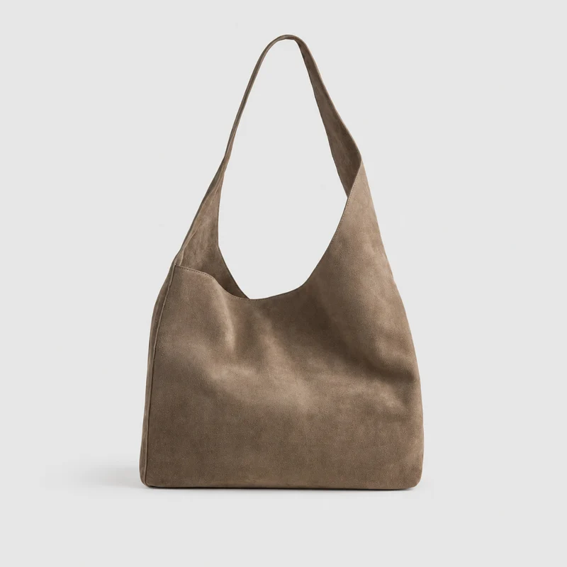Weiche Wildleder Schlabber Schultertasche