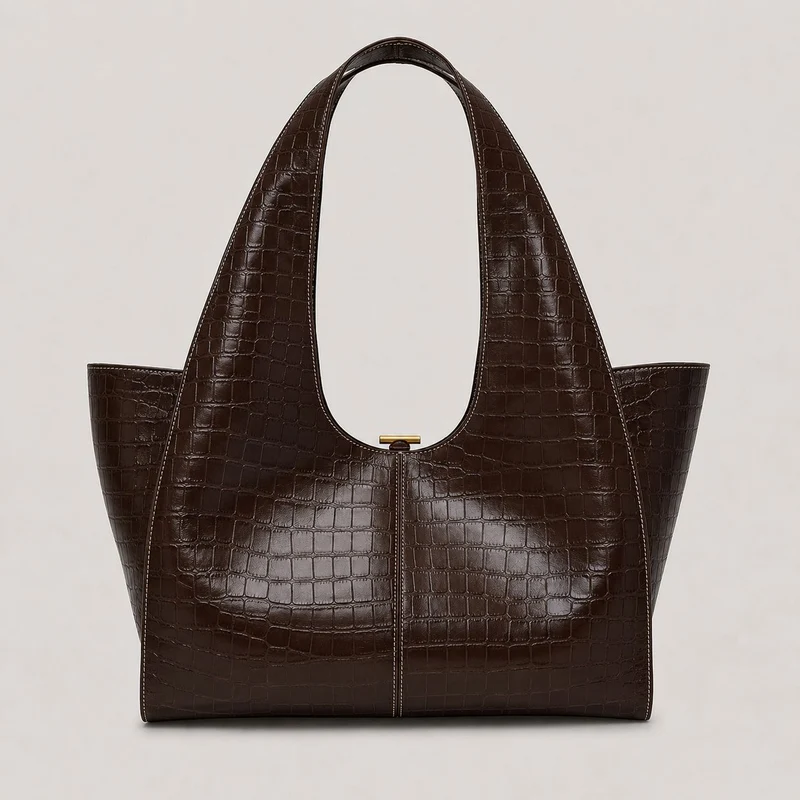 Schlanker strukturierter Tote-Handtasche