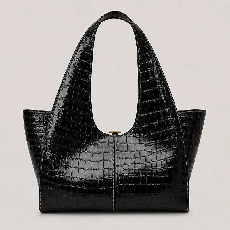 Schlanker strukturierter Tote-Handtasche