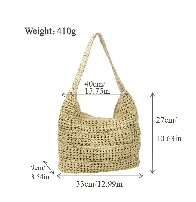 Handgemachte Makramee Hobo Bag Skanto