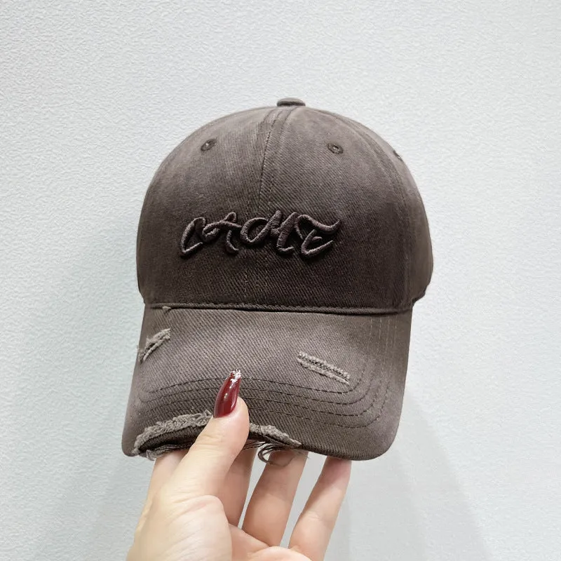 Herren Distressed Baseballkappe mit Frontstickerei Skanto