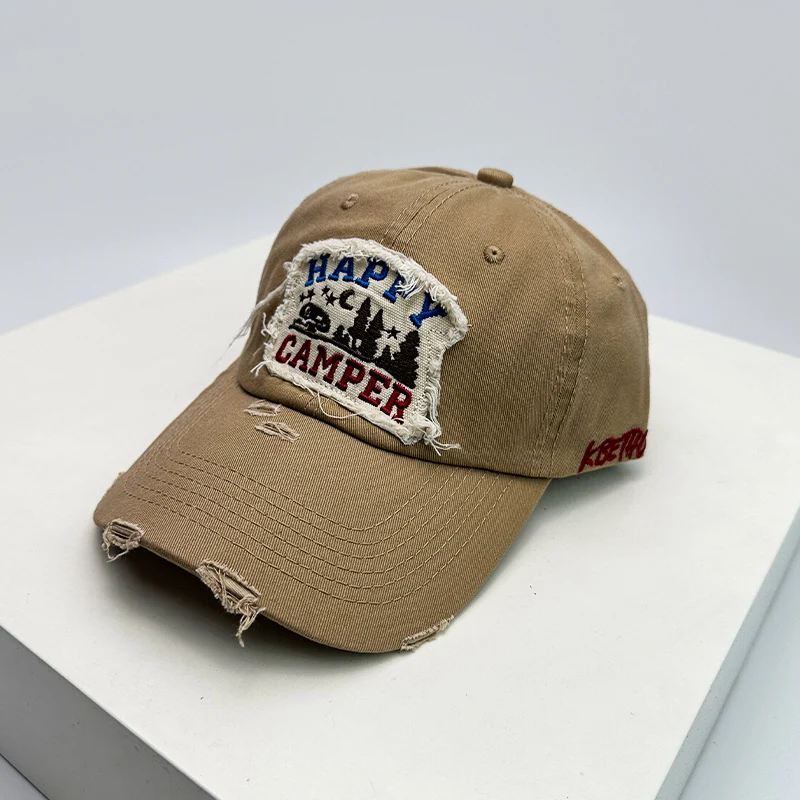 Herren Distressed Bestickte Campingkappe Skanto