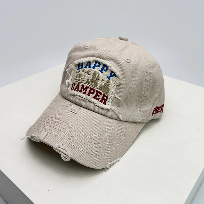Herren Distressed Bestickte Campingkappe Skanto