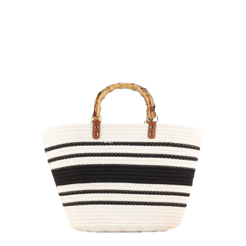 Große Strandtasche mit Bambusgriff Skanto