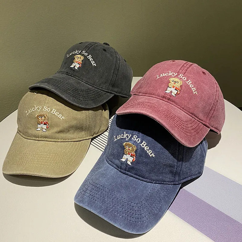 Unisex Freizeitkappe mit Bärenstickerei Skanto