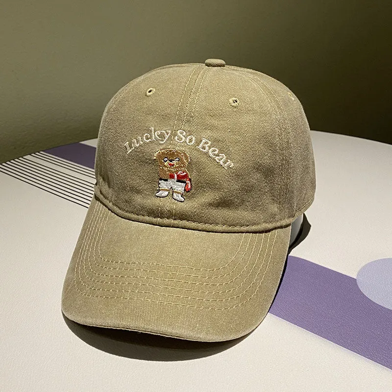 Unisex Freizeitkappe mit Bärenstickerei Skanto