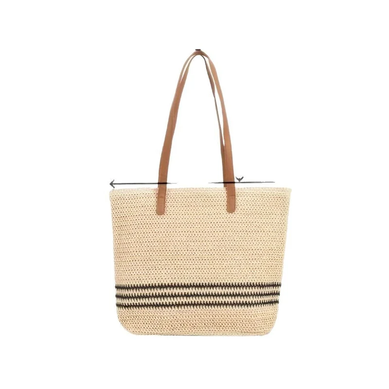 Geräumige Strandtasche mit strapazierfähigem Kunstledergriff Skanto