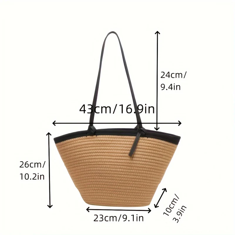Geräumige Strandtasche mit innovativen Ledergriffen Skanto