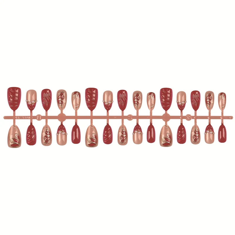 Elegantes Press-On Nail Art Set 1790956123