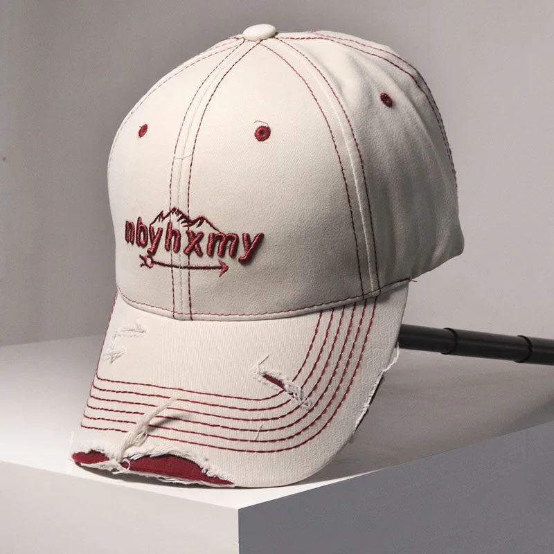 Herren Vintage Distressed Denim Baseballkappe Skanto