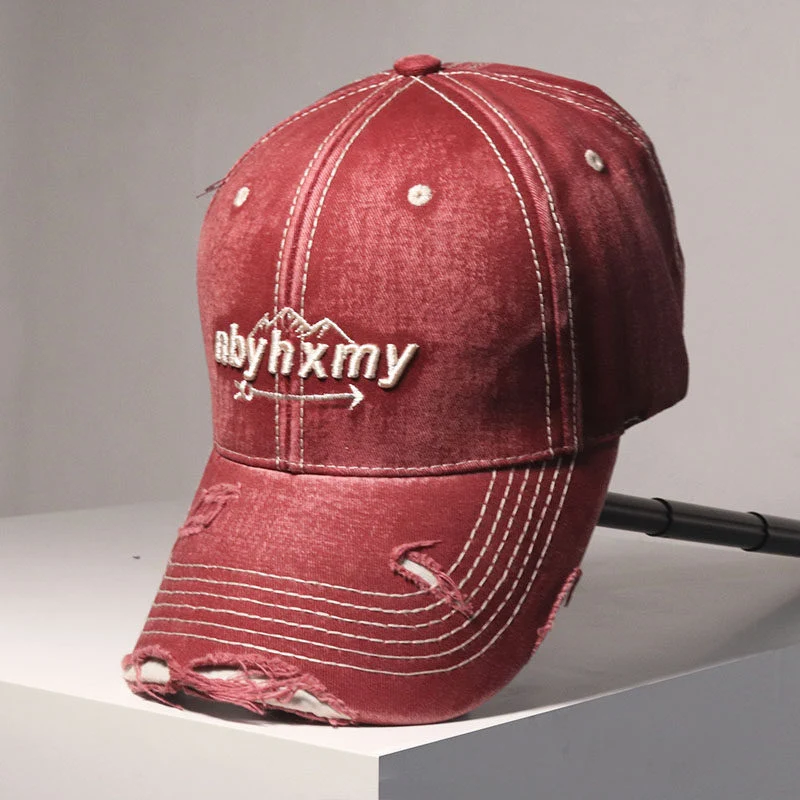 Herren Vintage Distressed Denim Baseballkappe Skanto