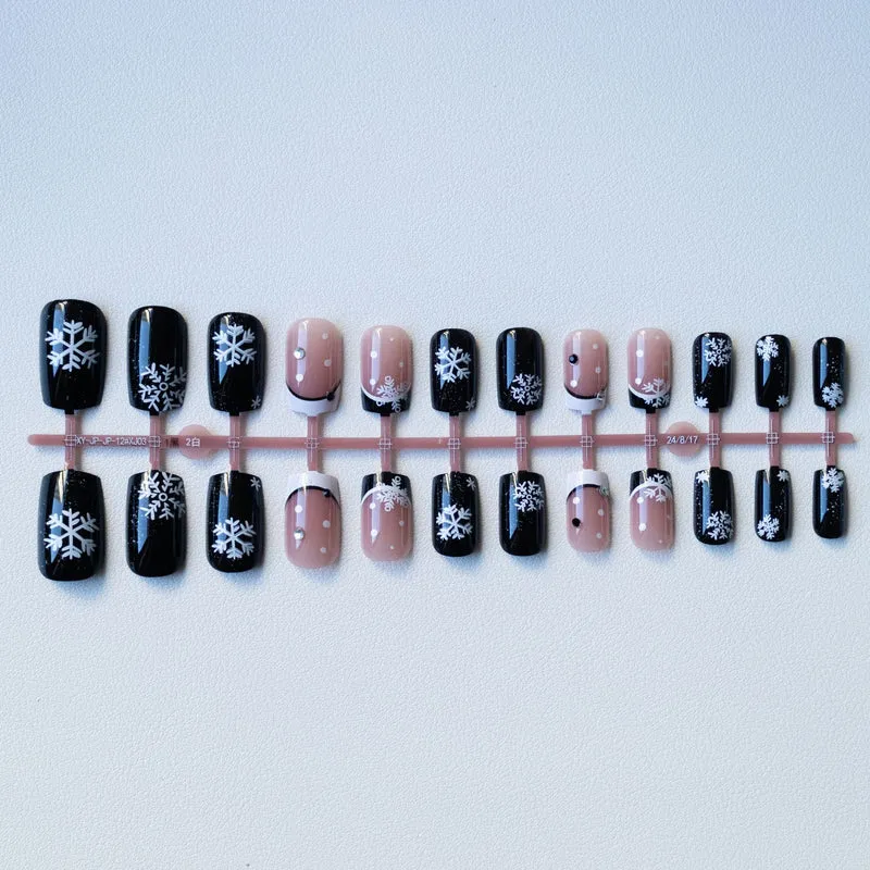 Schneeflocken-inspiriertes Acryl-Nagelkunst-Set