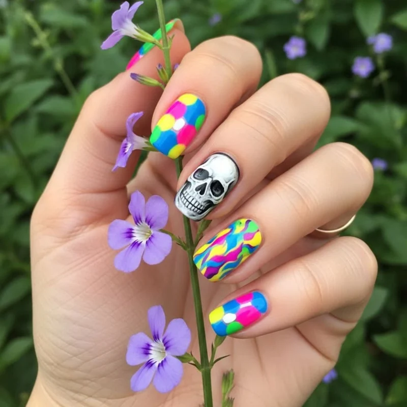 Schädel-Themen Künstlerisches Nagelkunstset
