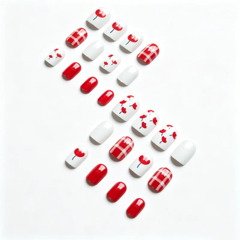 Saisonales Floral Nagelkunstdesign