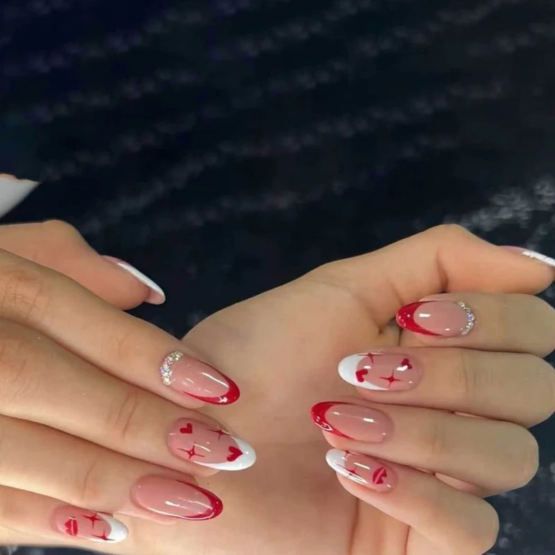 Romantisches Herz-Themen Nagelkunst Set
