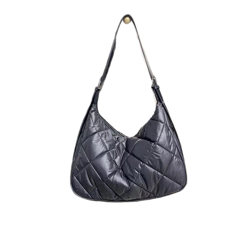 Gepolsterte Stepp-Schultertasche