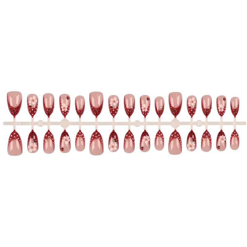 Elegantes Florales Design Press-On Nails Set
