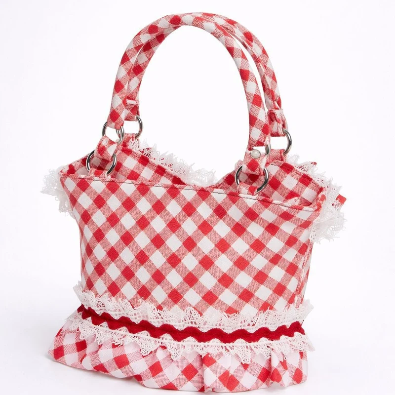 Verspielt Gingham Druck Handtasche