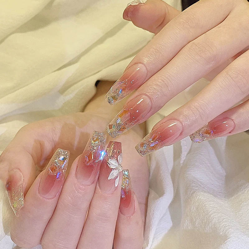 Elegantes florales Design Press-On-Nail-Art-Set