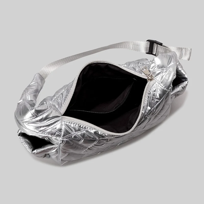 Gepolsterte Metallische Handtasche