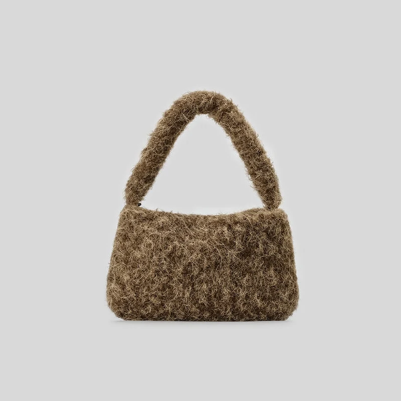 Plüsch-texturierte Handtasche