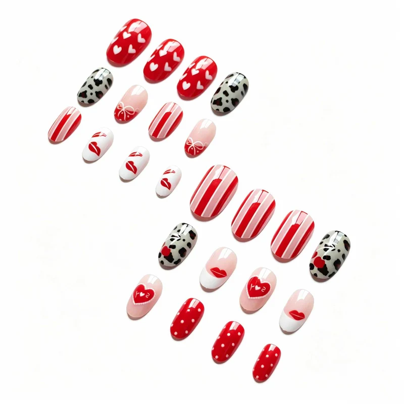 Herz-Themen Nagelkunst Set