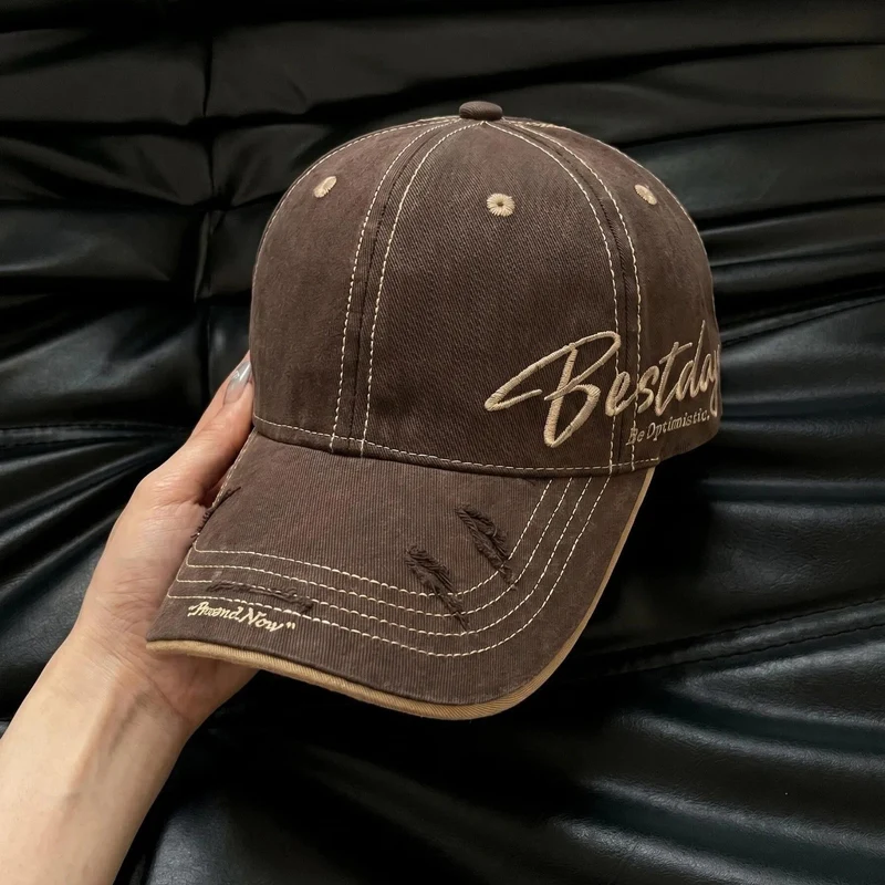 Herren lässige Baumwoll-Baseballkappe im Used-Look Skanto