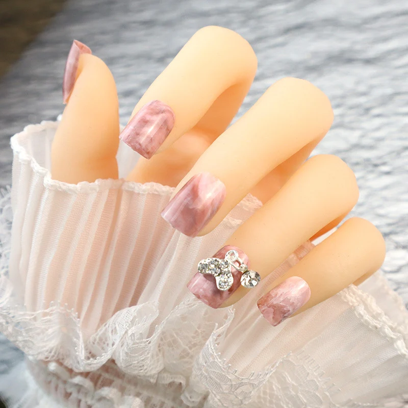 Elegantes Marmor Design Press-On Nägel Set