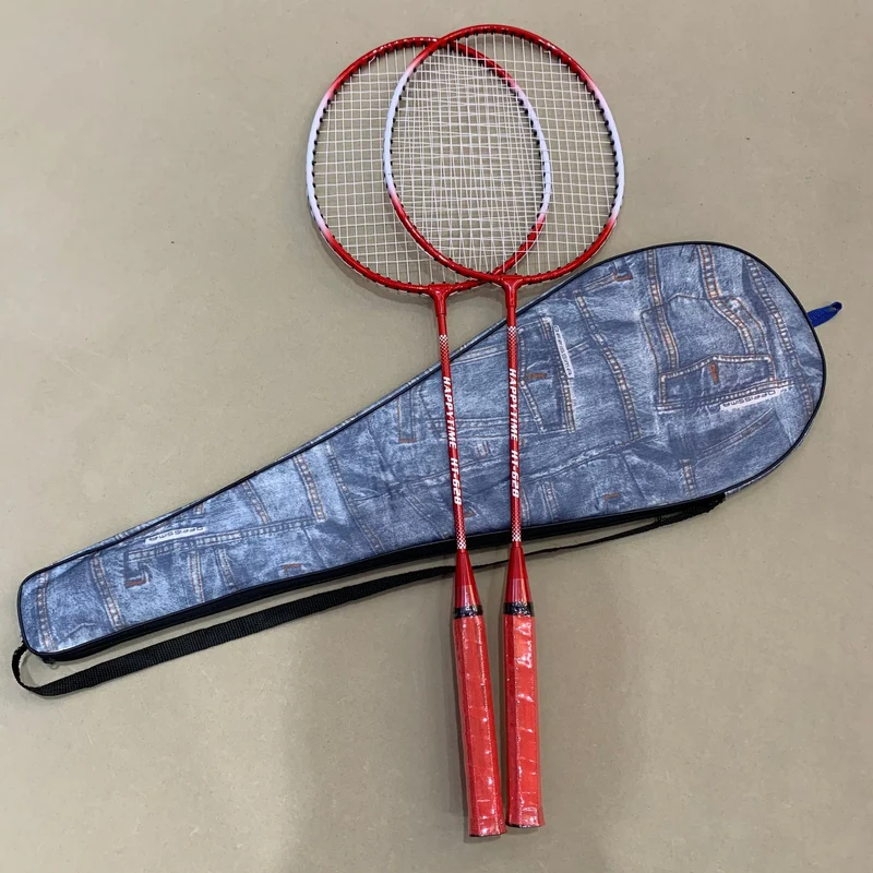 Badmintonschläger-Set mit mehrfarbigen Schlägern und Schutzhülle Skanto