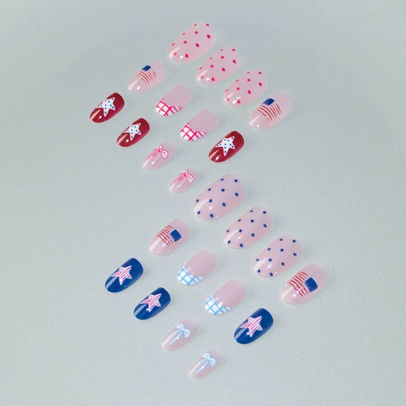 Patriotisches Themen-Acryl-Nail-Art