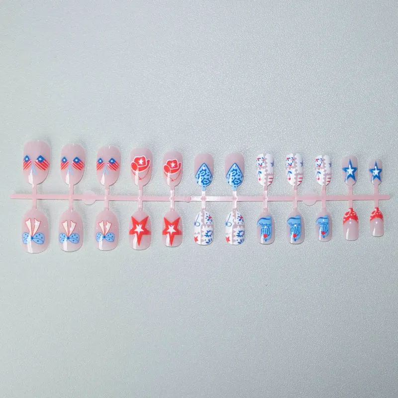 Patriotisches Nagelkunstset